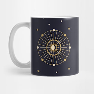 Golden Moon and Sun Astrology 2 Mug